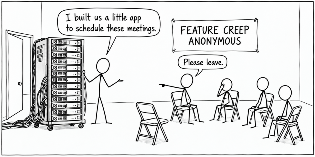 Feature Creep Anonymous Meeting.